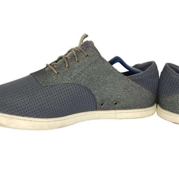 OluKai Men's Nohea Moku US 10 Gray Lace Up Flats Loafer Sneakers Shoes