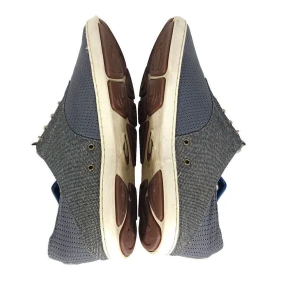 OluKai Men's Nohea Moku US 10 Gray Lace Up Flats Loafer Sneakers Shoes