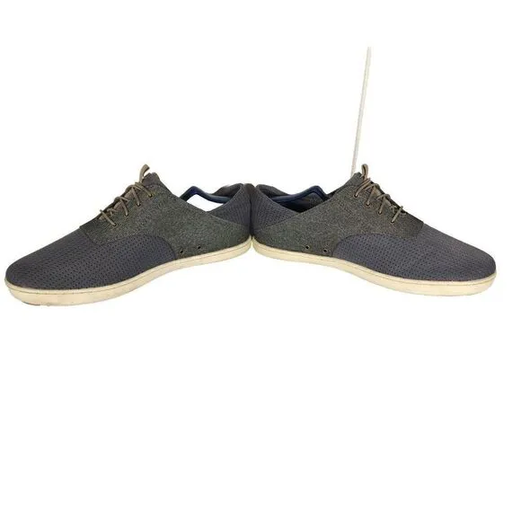 OluKai Men's Nohea Moku US 10 Gray Lace Up Flats Loafer Sneakers Shoes