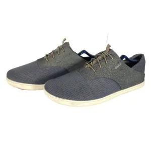 OluKai Men's Nohea Moku US 10 Gray Lace Up Flats Loafer Sneakers Shoes