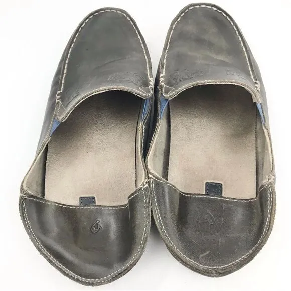Olukai Nohea Nubuck Brown Slip On Shoes