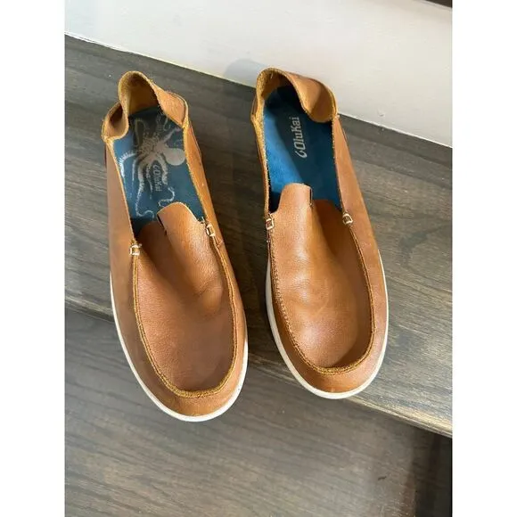 OLUKIA Men’s Leather Slip-On Shoes
