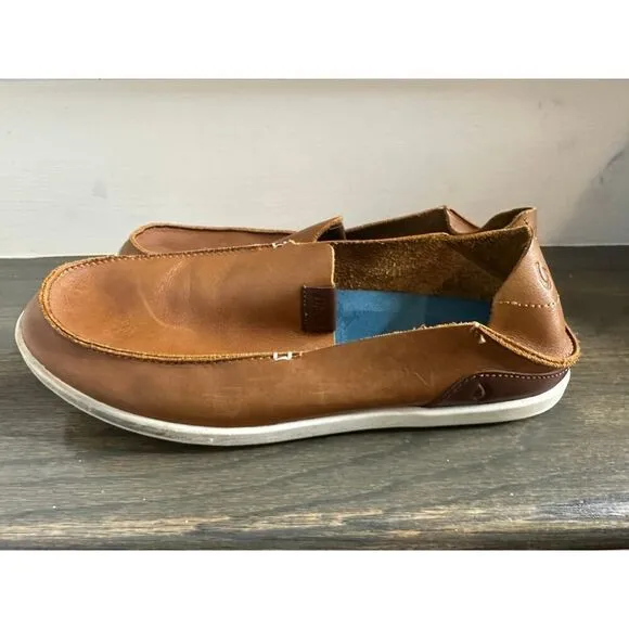 OLUKIA Men’s Leather Slip-On Shoes