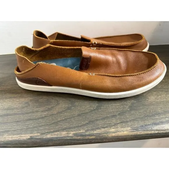 OLUKIA Men’s Leather Slip-On Shoes