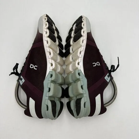 On Cloud Flow Women Size 9.5 Athletic Running Shoes Ombre Mulberry Mineral Aqua