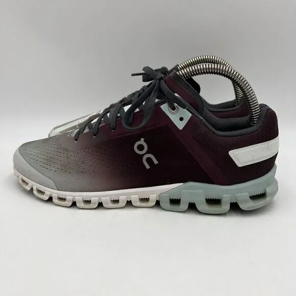 On Cloud Flow Women Size 9.5 Athletic Running Shoes Ombre Mulberry Mineral Aqua