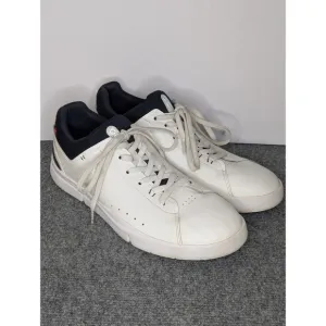 On Cloud Shoes Mens 13 The Roger Spin White &amp; Black Sneakers Tennis Shoe