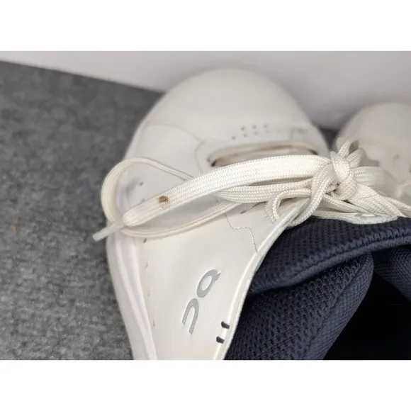 On Cloud Shoes Mens 13 The Roger Spin White &amp; Black Sneakers Tennis Shoe