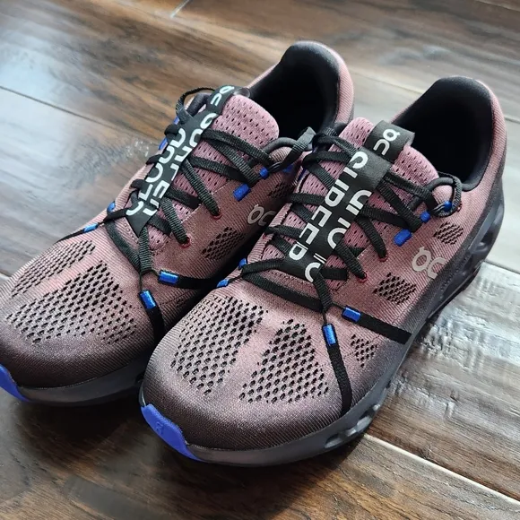 On Men's Cloudsurfer Running Shoes. Size 11.5, black/cobalt. New with box.