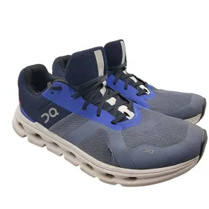 On Running Cloudrunner Mens 10 Running Shoes Metal Midnight Blue Athletic