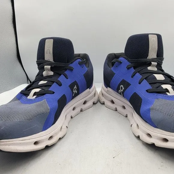 On Running Cloudrunner Mens 10 Running Shoes Metal Midnight Blue Athletic
