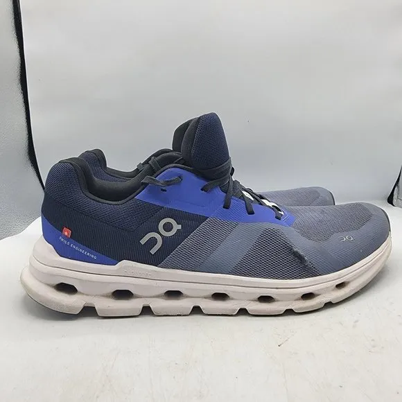 On Running Cloudrunner Mens 10 Running Shoes Metal Midnight Blue Athletic