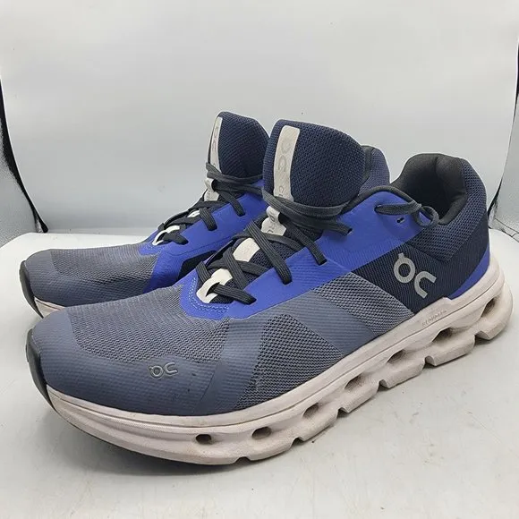 On Running Cloudrunner Mens 10 Running Shoes Metal Midnight Blue Athletic
