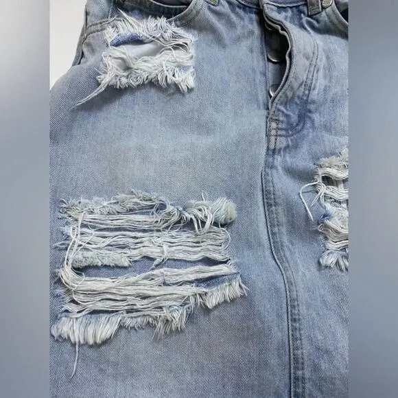 One Teaspoon - 2020 Distressed Fringe Denim Mini
