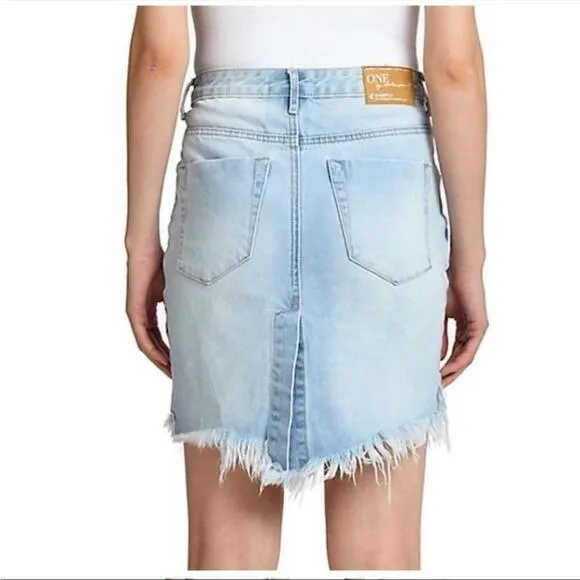 One Teaspoon - 2020 Distressed Fringe Denim Mini