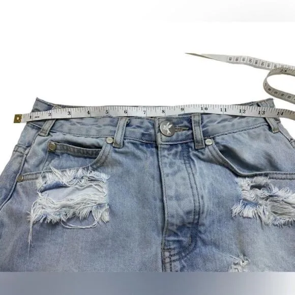 One Teaspoon - 2020 Distressed Fringe Denim Mini