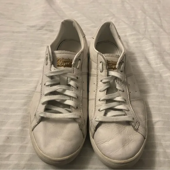 Onitsuka Tiger Lawnship 2.0 Unisex White Leather Sneakers Men D715L Size 9