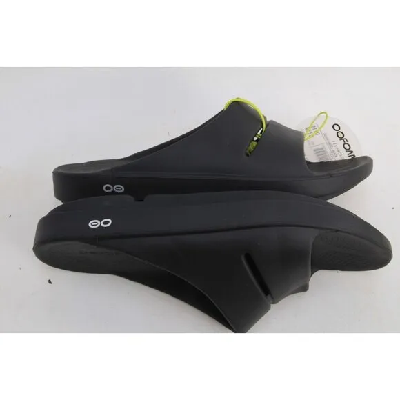Oofos OOAHH Sandals Unisex Recovery Slide Shoes Black Unisex Mens 10