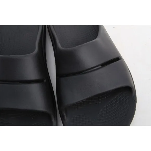 Oofos OOAHH Sandals Unisex Recovery Slide Shoes Black Unisex Mens 10
