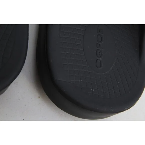 Oofos OOAHH Sandals Unisex Recovery Slide Shoes Black Unisex Mens 10