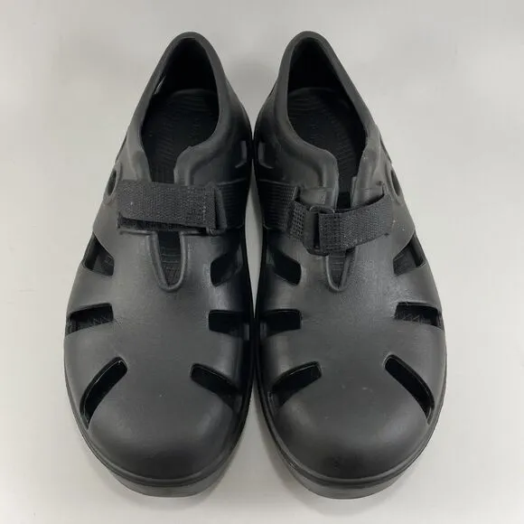 OOFOS Oocandoo Black Sandals Hook and Loop Closure Mens 8 Fisherman Style W 10