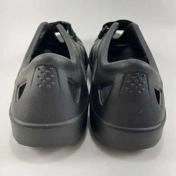 OOFOS Oocandoo Black Sandals Hook and Loop Closure Mens 8 Fisherman Style W 10