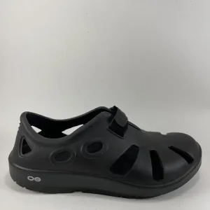 OOFOS Oocandoo Black Sandals Hook and Loop Closure Mens 8 Fisherman Style W 10