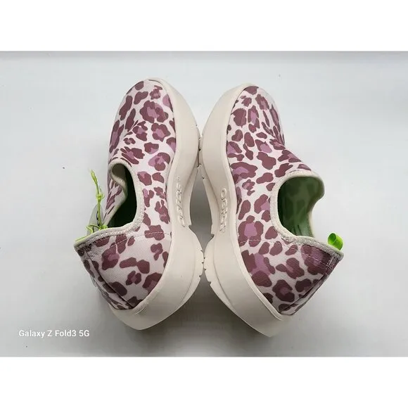 OOFOS OOMG Eezee Womens Rose Leopard Oofoam Slip On Shoes Sneakers Wom 6 EU37 3