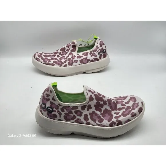 OOFOS OOMG Eezee Womens Rose Leopard Oofoam Slip On Shoes Sneakers Wom 6 EU37 3