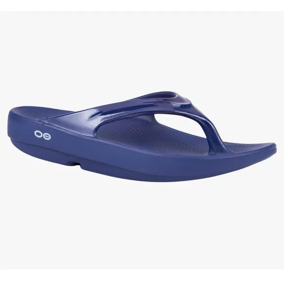 OOFOS WOMEN'S OOLALA SANDAL Navy Blue Sandals Size 8
