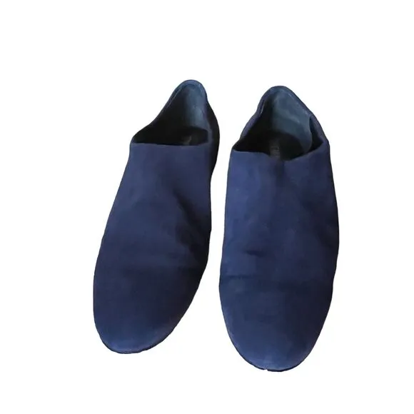 Opening Ceremony WOMENS Charley Navy Blue Suede Slip On Flats Shoes Size 39 8.5