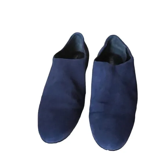 Opening Ceremony WOMENS Charley Navy Blue Suede Slip On Flats Shoes Size 39 8.5