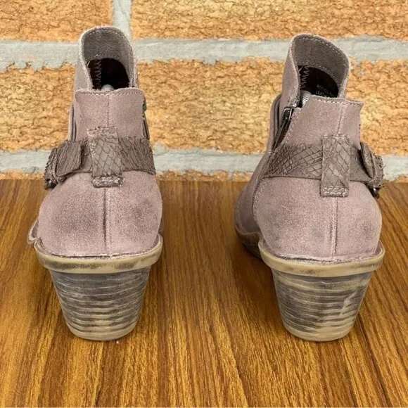 OTBT Women's Rocker Wedge Bootie StoneLeather size 9