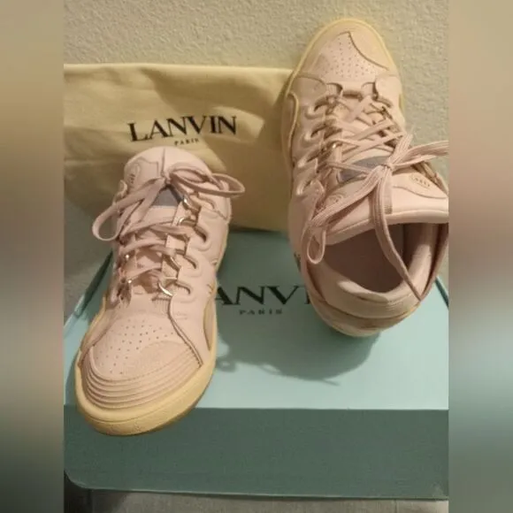 Pale Pink Leather Sneakers – size 41 UNISEX only worn 3 days 1 night