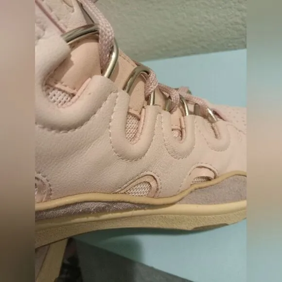 Pale Pink Leather Sneakers – size 41 UNISEX only worn 3 days 1 night