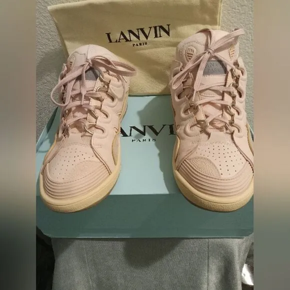 Pale Pink Leather Sneakers – size 41 UNISEX only worn 3 days 1 night