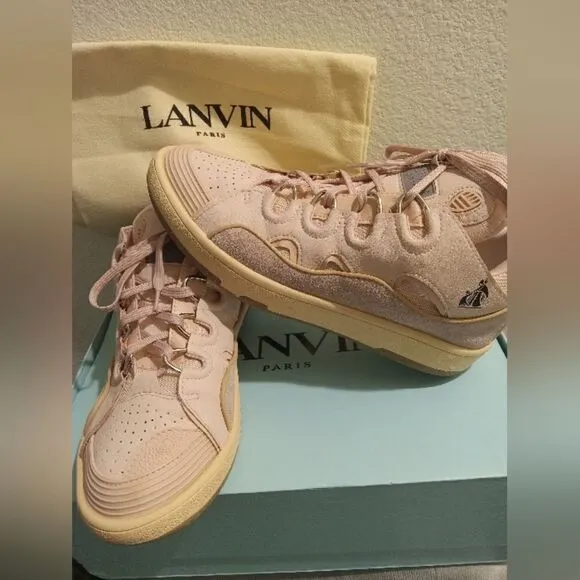 Pale Pink Leather Sneakers – size 41 UNISEX only worn 3 days 1 night