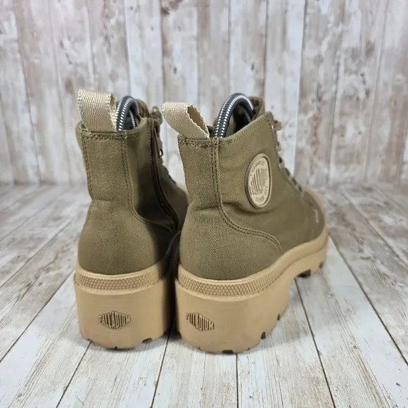 Palladium Pampa Platform Boot Lug Sole‎ Canvas Ankle Boots Women's Size 9