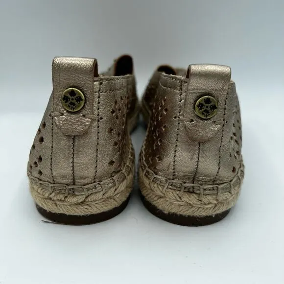 Patricia Nash Elena Gold Metallic Slip On Espadrille Shoes Size 7.5