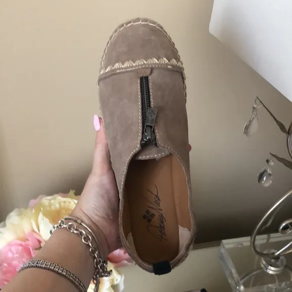 Patricia Nash Women Suede Edpadrille Flats Brown Shoes