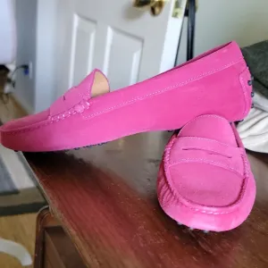 Patrizie Dolce Pink Suede Women's Loafers