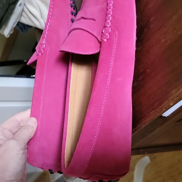 Patrizie Dolce Pink Suede Women's Loafers