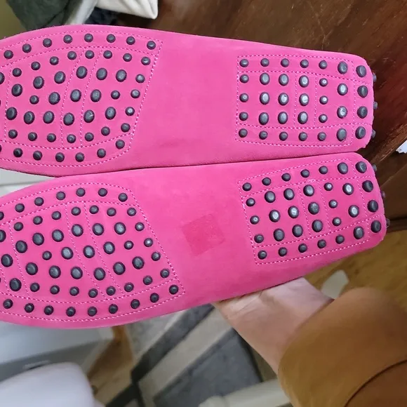 Patrizie Dolce Pink Suede Women's Loafers