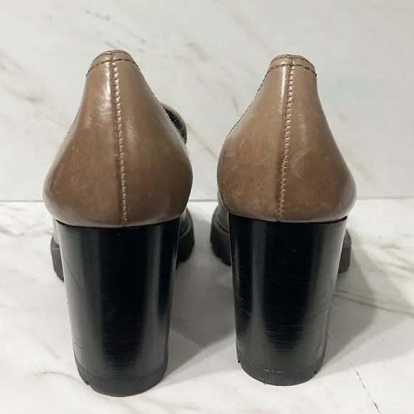 Paul green Nina pump heeled loafer sz UK 5 / 7.5 US womens (n28)