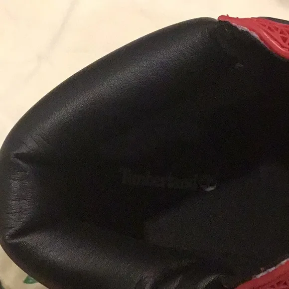 PC1) authentic red timberlands boots.