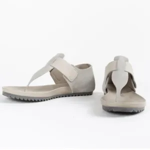 Pedro Garcia Suede T strap Thong Jacqui Sandals Suede Leather Grey Silver 7