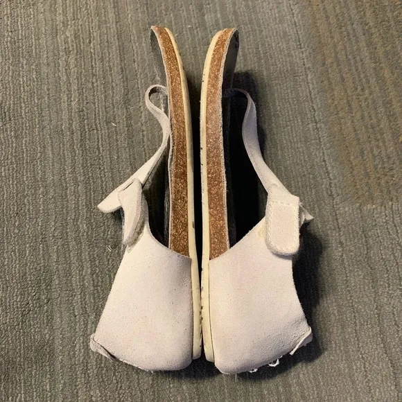 Pedro Garcia Suede T strap Thong Jacqui Sandals Suede Leather Grey Silver 7
