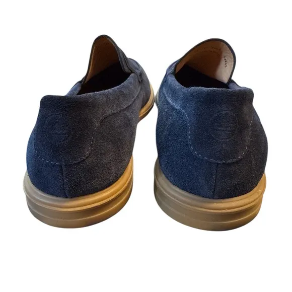 Peter Millar Blue Suede Loafers Slip-On Style