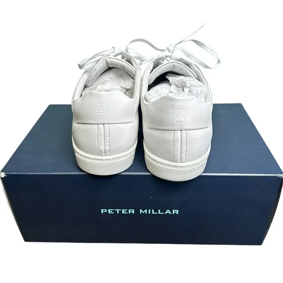 Peter Millar Vantage Lite Sneakers White Mens 10 Golf Casual Shoes New In Box