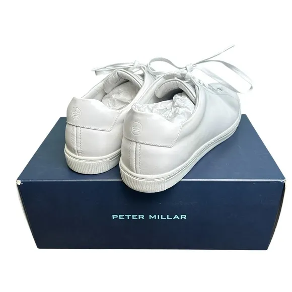 Peter Millar Vantage Lite Sneakers White Mens 10 Golf Casual Shoes New In Box
